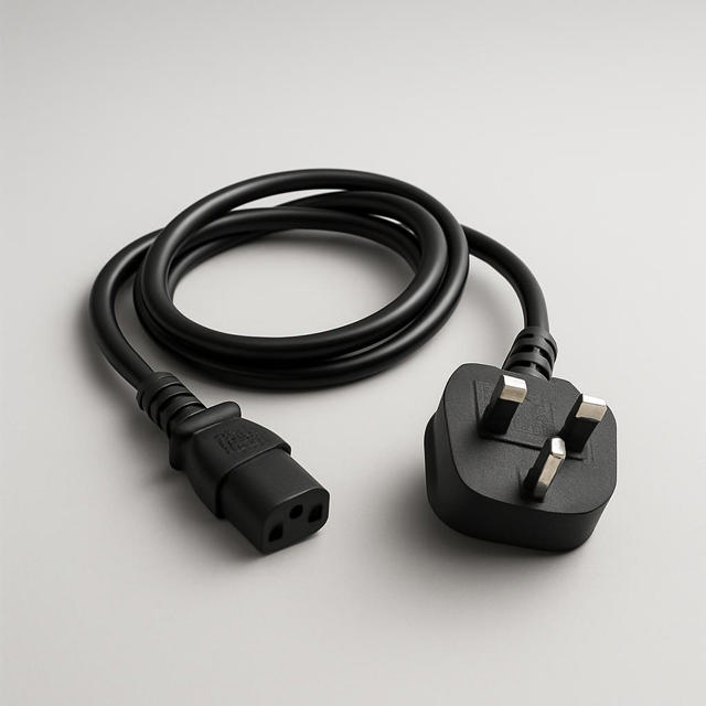 Target IEC C13 to UK Plug Power Lead 2m Black