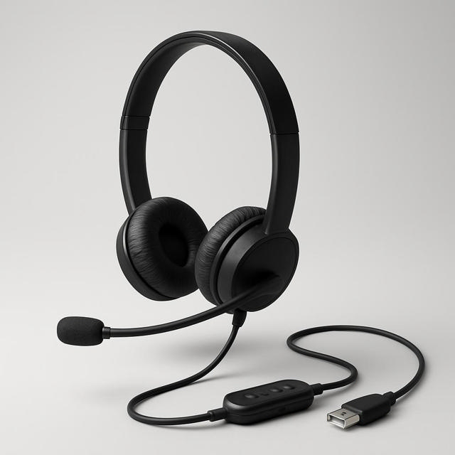 Logitech H390 USB Stereo Headset with Noise-Cancelling Microphone